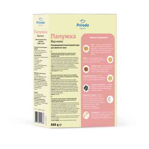 Корм Природа Папужка Йод кокос для хвилястих попугаїв 500 г Київ