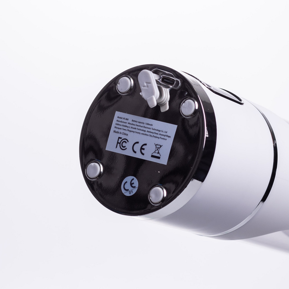 Портативный блендер для смузи на аккумуляторе 450 мл 25 Вт USB Белый HP-11-10W Киев - изображение 3