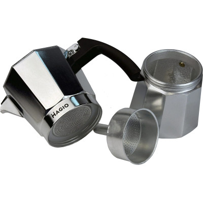 Гейзерная кофеварка Magio Срібляста 6 порцій 300 мл (MG-1002) Винница - изображение 3