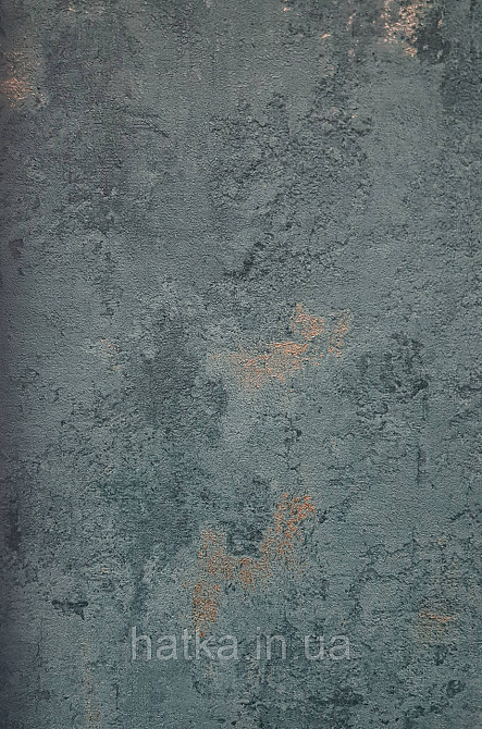 Шпалери вінілові на флізеліні AS creation Attico1.06х10 під штукатурку структурні бірюзові зелені золотисті Київ - фото 2