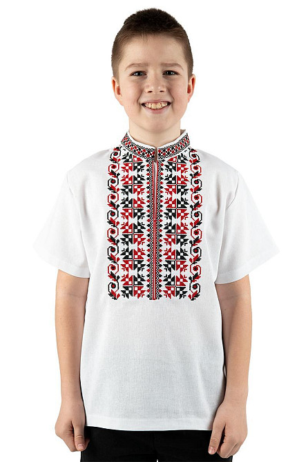 Вышиванка для девочек, льняная  белая топ Киев - изображение 5