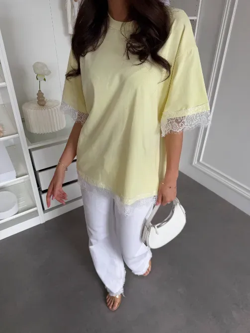 Женская oversize футболка с кружевом - трендовая футболка Одесса - изображение 10