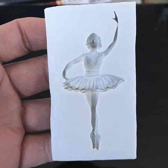 Молд силиконовый Балерина 85 на 46 мм серый Киев