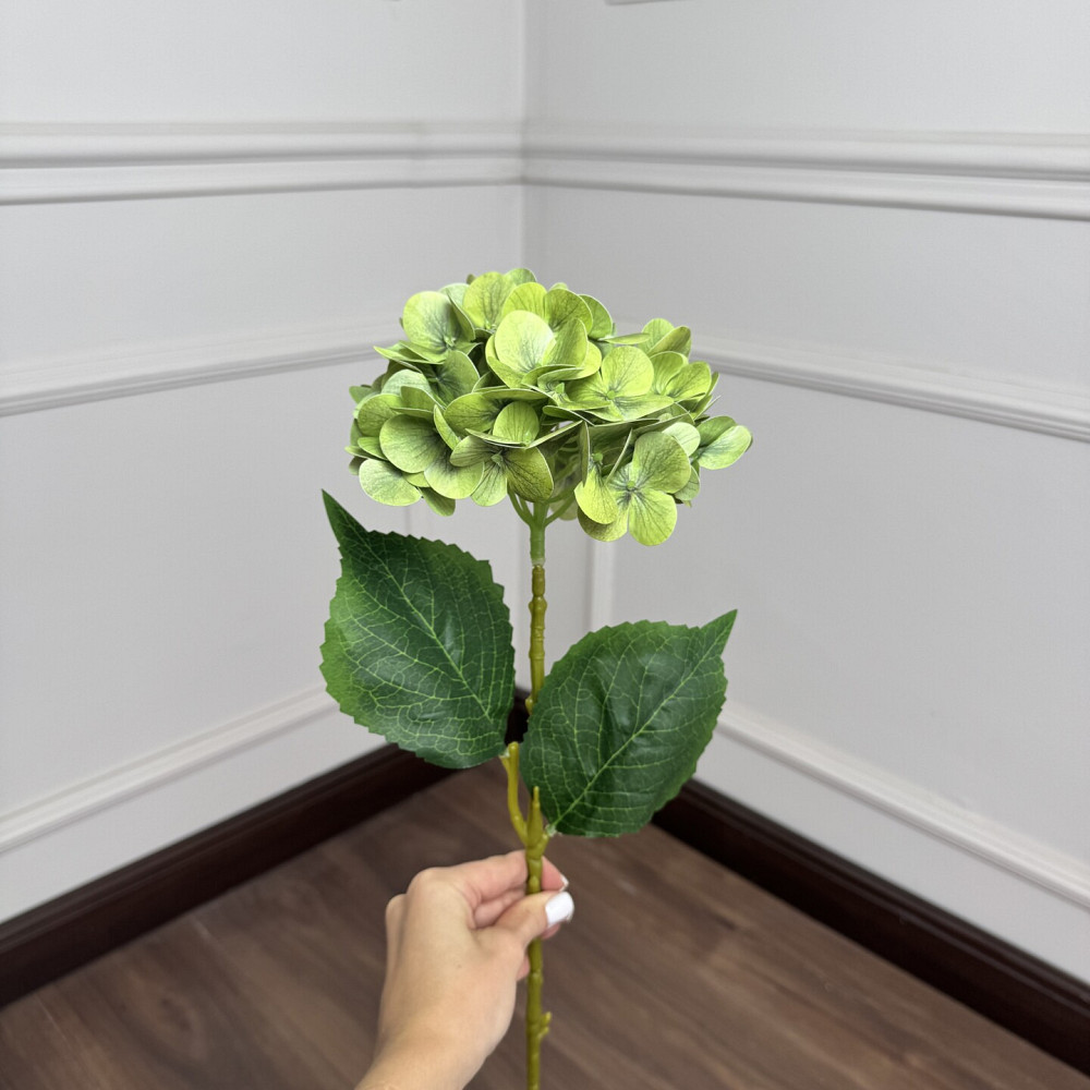 Гортензия латексная искусственная h=70см d=17 cm 1шт. Цвет: салатовый LU-13 Ивано-Франковск - изображение 1
