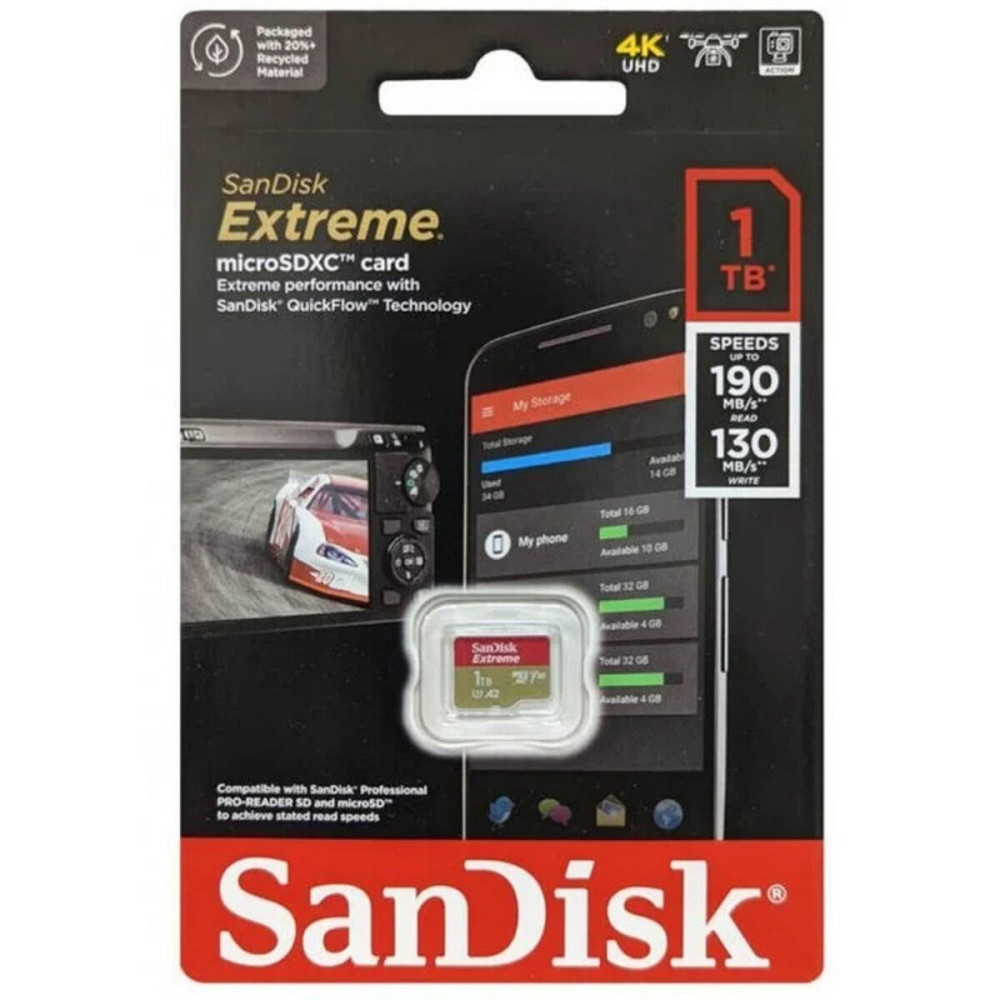 microSDXC (UHS-1 U3) SanDisk Extreme A2 1TB class 10 V30 (R190MB/s,W130MB/s) Киев - изображение 2