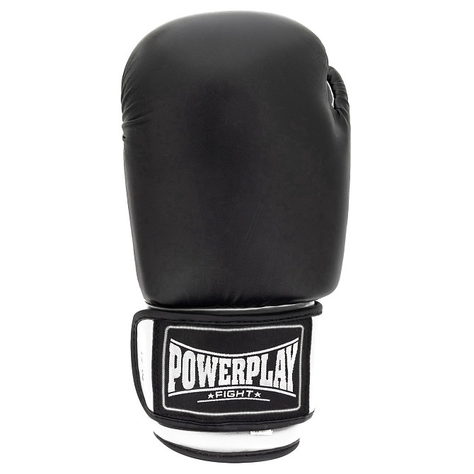 Боксерські рукавиці PowerPlay 3004 Classic Чорно-Білі 12 унцій Каменское - изображение 2