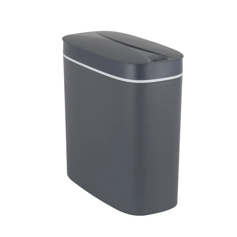 Овальное сенсорное мусорное ведро Mixxus Flat-TC0109 графит 9 л Харьков - изображение 1