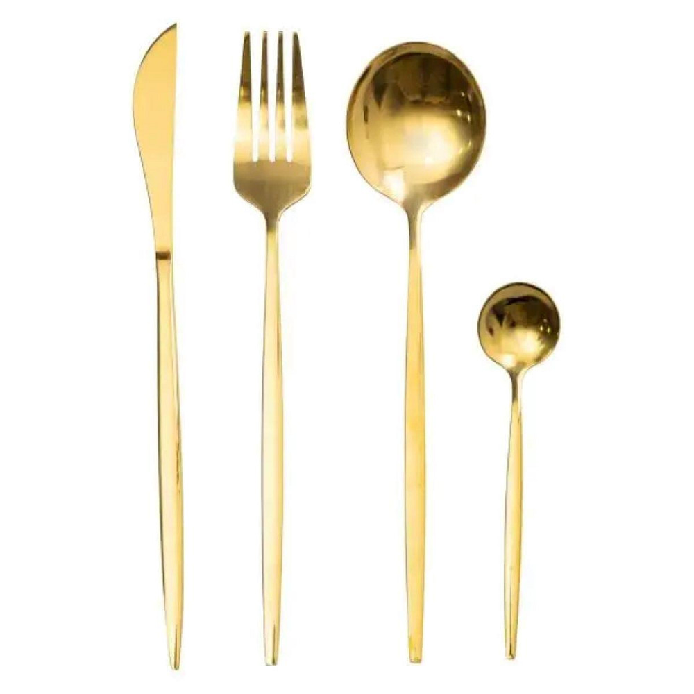 Столовый набор на 6 персон, 24 предмета, золотой Киев - изображение 3