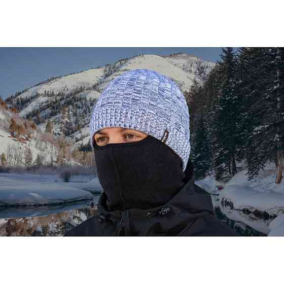 Водонепроникна шапка Dexshell Heathered Rib Knit Beanie, onesize (56-58 см), біло-сіра Київ