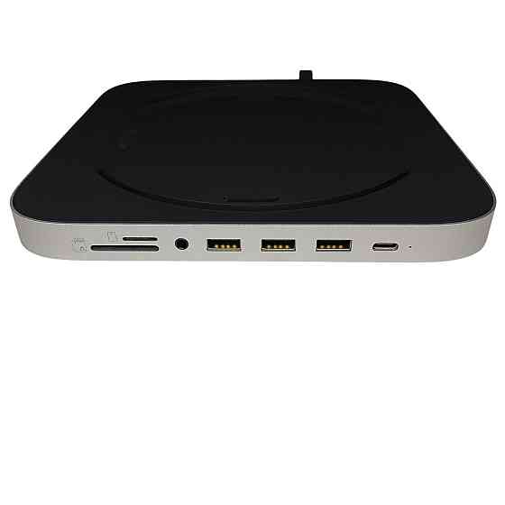 SATECHI док-станція для Mac mini, концентратор для M.2 SATA SSD, підставка для M1, M2, M2 Pro, Mac Studio, Type-C хаб, сріблястий Київ