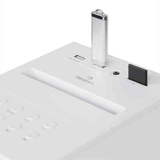 Karaboom CD Система караоке Bluetooth MP3 Зарядний пристрій USB Мікрофон FB Білий Білий (Німеччина, читати Рівне