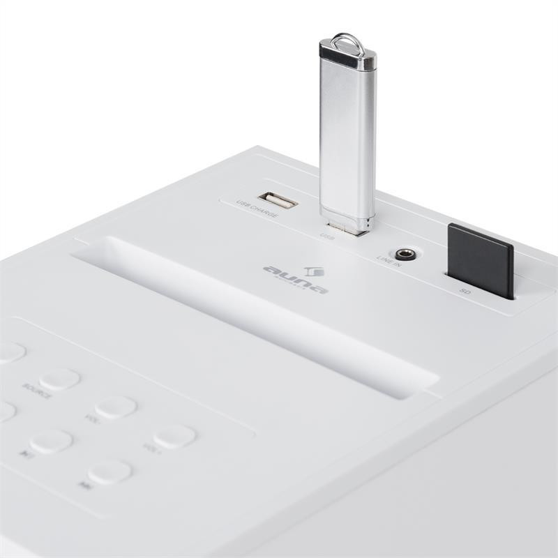 Karaboom CD Система караоке Bluetooth MP3 Зарядное устройство USB Микрофон FB Белый Белый (Германия, читать Ровно - изображение 6