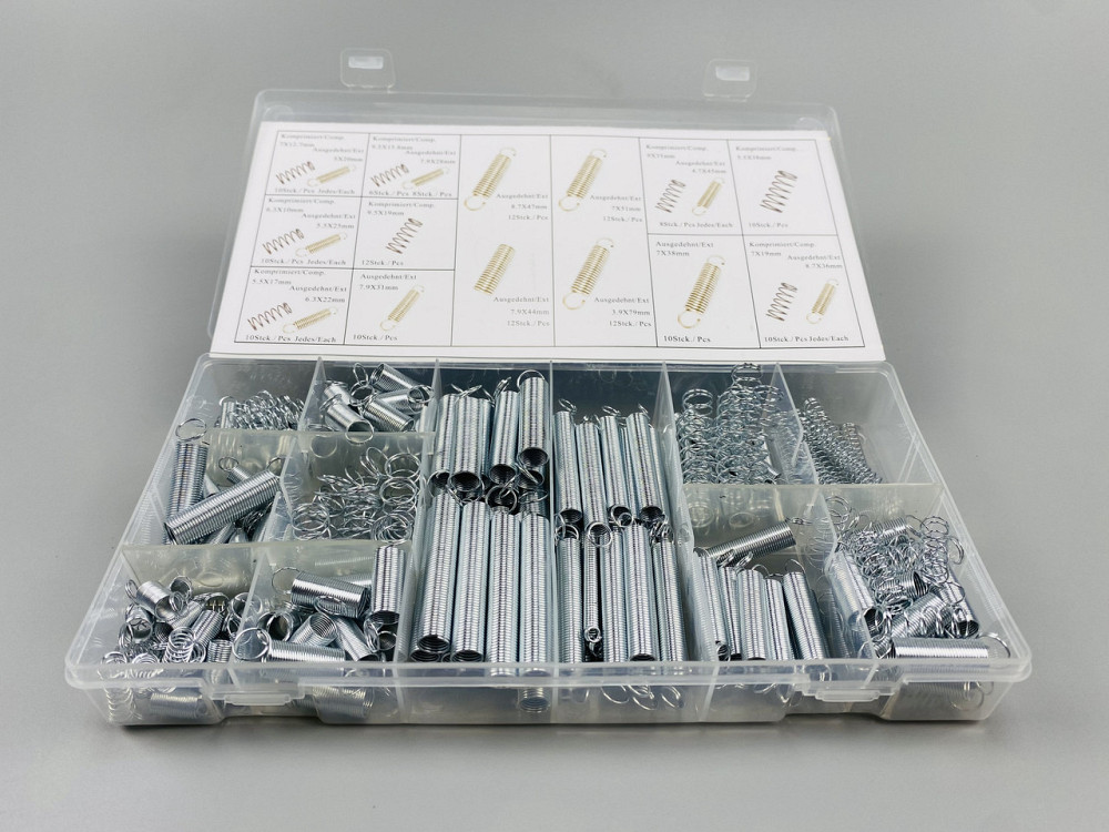 Пружинний комплект оцинковані подовжувачі та компресійна промислова пружина 16 видів 200 шт у коробці Мукачево - фото 4