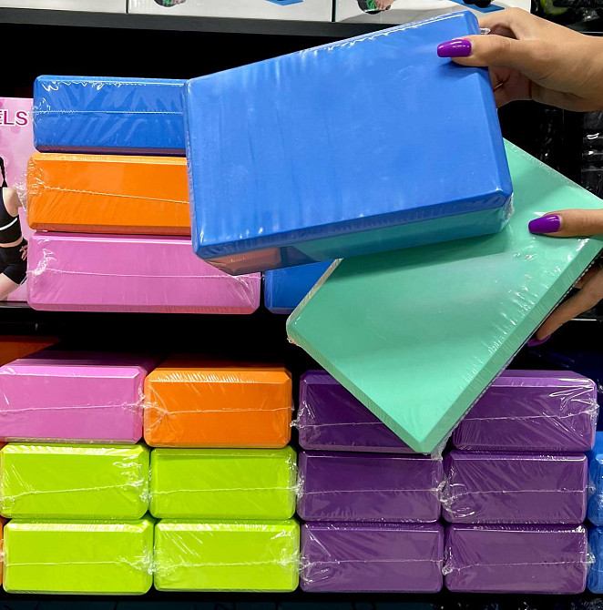 Блок для йоги, йога блок, кубик для фітнесу та розтяжки Profi салатовий Бровари - фото 3