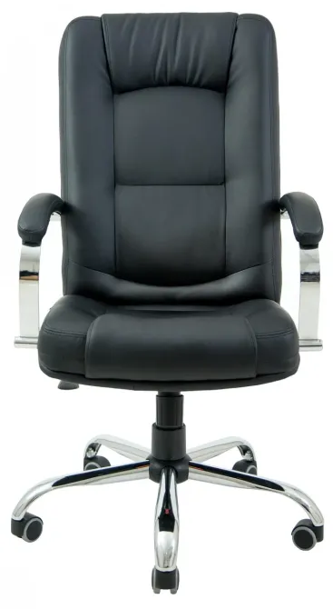 Офісне Крісло Керівника Richman Alberto Шкіра Lux Хром М3 MultiBlock Чорний Дніпро - фото 2