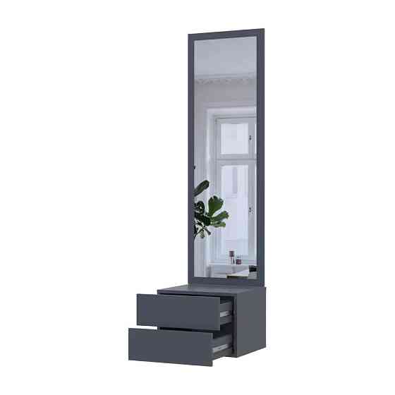 Подвесная тумба с зеркалом Doros Сола Графит / Серый 45х40х168,6 см DRS-011742 (44900342) Днепр