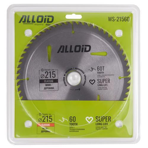 Диск пиляльний по дереву з твердосплавними напайками 215х30/25,4мм, 60 зубів Alloid Одеса - фото 3