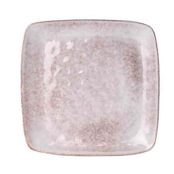 Тарілка плоска квадратна з порцеляни 26.5 см бежева HP631 Київ
