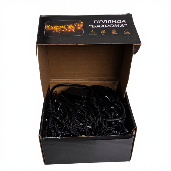 Garlando Вулична гірлянда Бахрома 25 м 405 LED чорний провід Синій 25MBBL Коломия