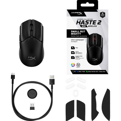 Мышка HyperX Pulsefire Haste 2 Mini Wireless Black (7D388AA) Винница - изображение 11