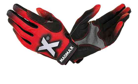 Рукавички для фітнесу MadMax MXG-101 X Gloves Black/Grey/Red M Киев