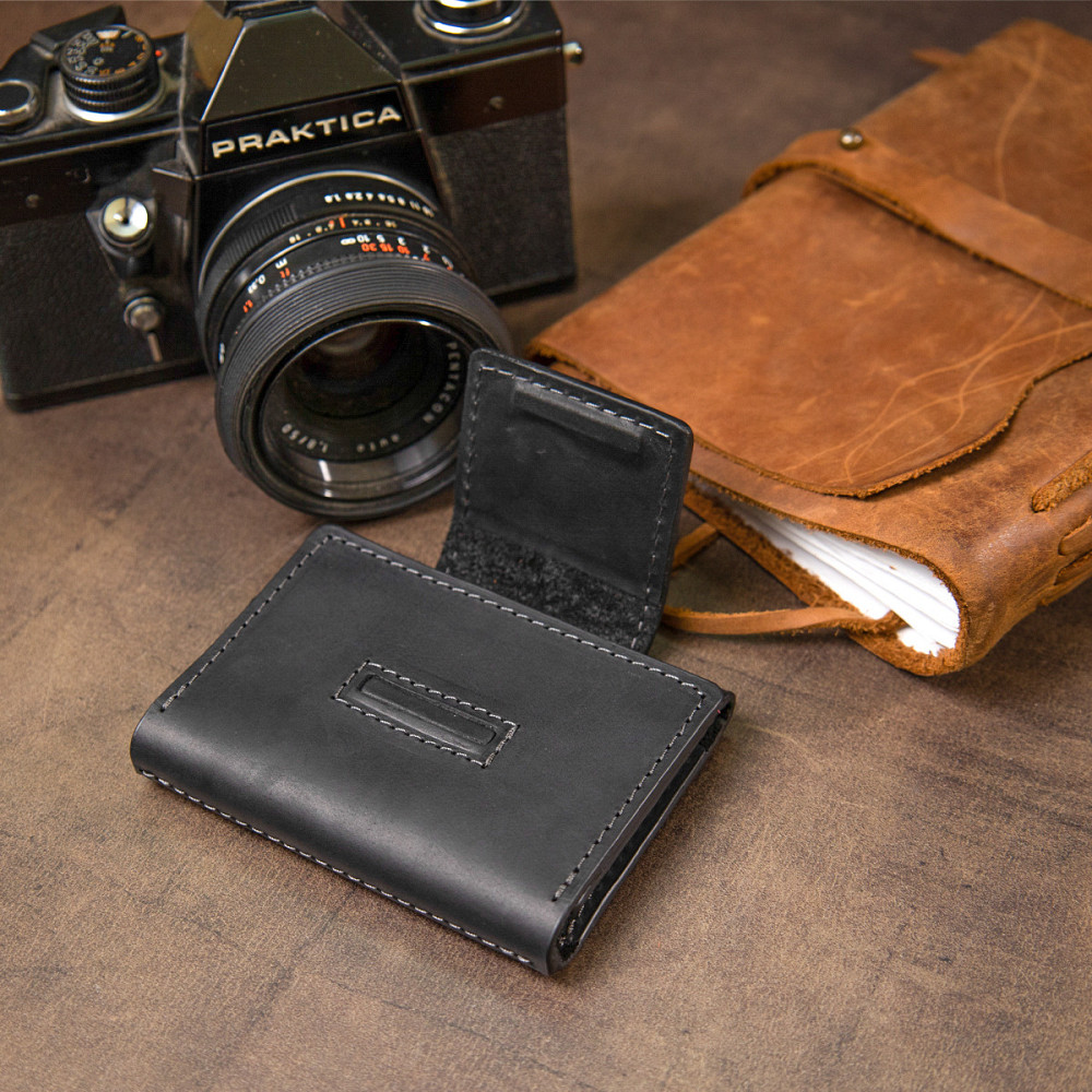 Кожаная визитница GRANDE PELLE 11496 Черный Киев - изображение 10