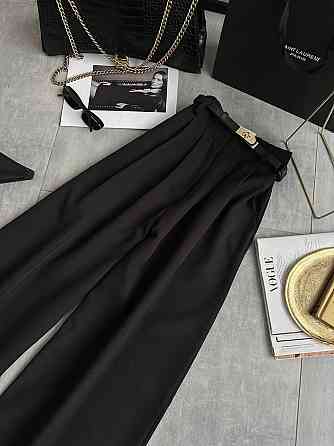 Женские универсальные базовые брюки палаццо костюмка Черный, 44/46 Одесса