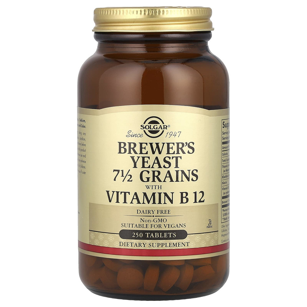 Пивные дрожжи с витамином B12 (Brewers yeast grains with Vitamin B12) 250 таблеток Киев - изображение 1