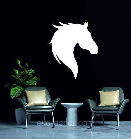 Декоративное настенное Панно «Лошадь», Декор на стену 50*42 см, Белый Киев