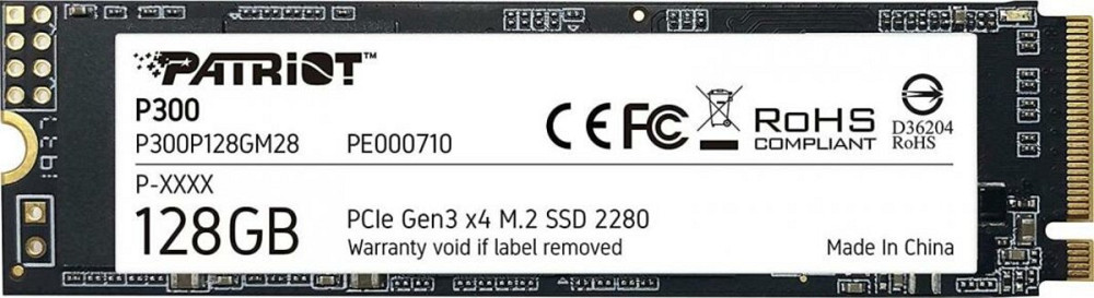 SSD M.2 Patriot P300 128GB NVMe 2280 PCIe 3.0 3D TLC Київ - фото 1