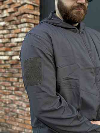 Армейская куртка мужская тёмно-серая, ультралёгкая, для охотников, туристов и повседневной носки Львов