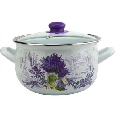 Кастрюля Gusto Лаванда 16 см 2,1 л (GT-T-116-L) Винница - изображение 1
