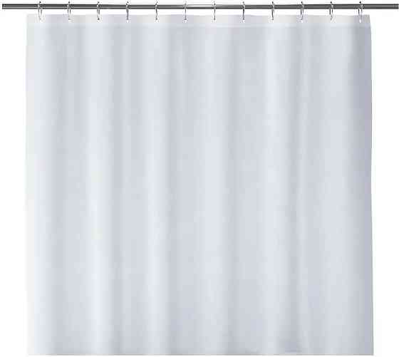 Шторка для ванны из полиэстера водонепроницаемая Bathlux 180x180 см с кольцами, белая матовая Каменец-Подольский