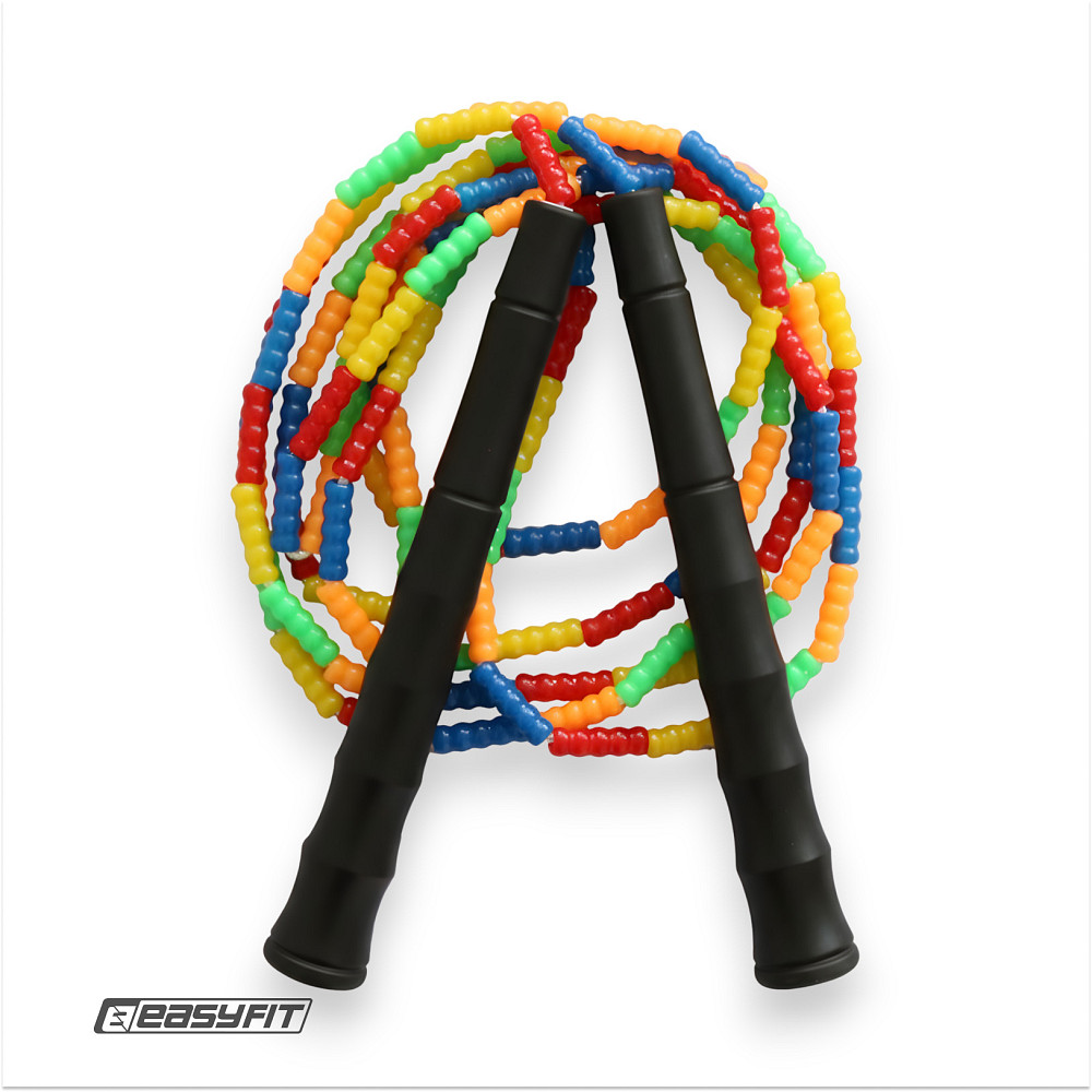 Скакалка бісерна EasyFit 2,7 м (мультиколор) Коломия - фото 1