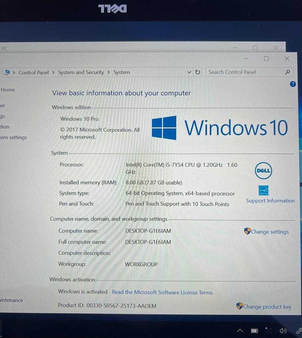 Ноутбук Dell XPS 13 / Процесор i5 / 8GB ОЗУ / 256 Гб /Windows 10 Pro. Киев - изображение 1
