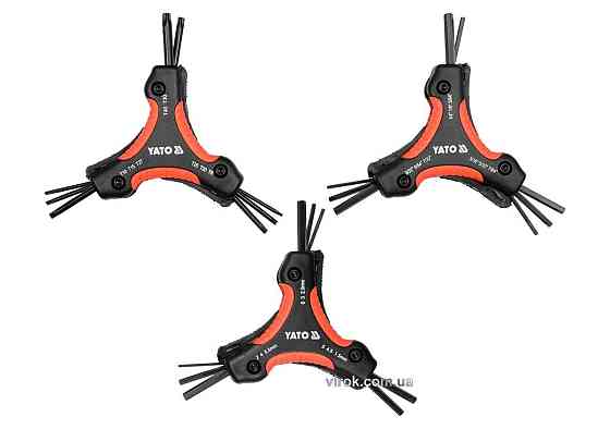Набір ключів шестигранних YATO : HEX H1.5-H6, TORX T9-T40, 26 шт [6/20] Одеса
