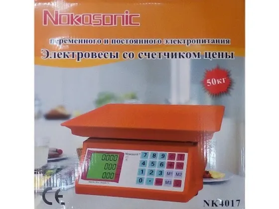 Електронні торговельні ваги NK-4017 Mini Nokasonic до 40 кг з двостороннім дисплеєм і пам’яттю на 3  Київ