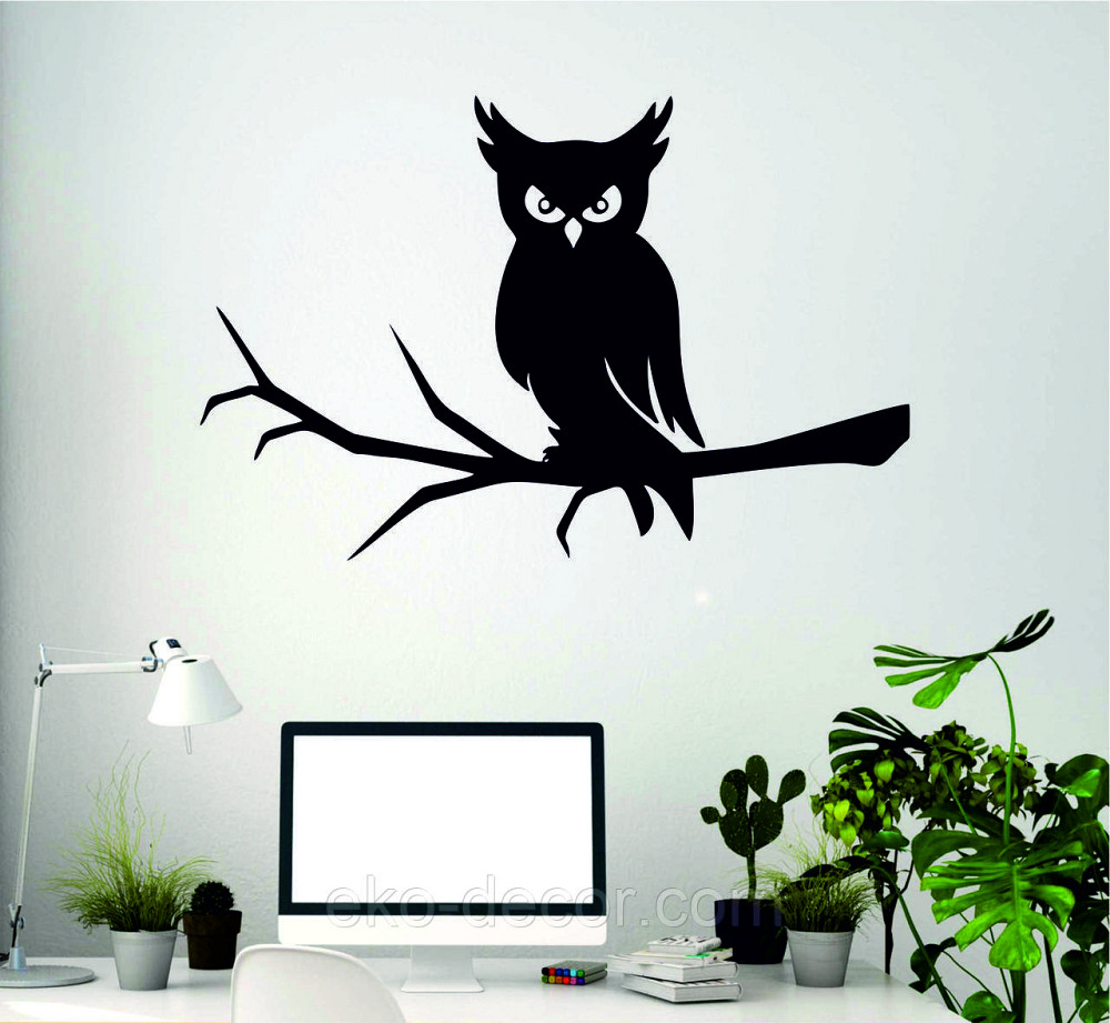 Декоративное настенное Панно «Сова», Декор на стену 110*72 см, Черный Киев - изображение 3