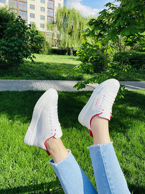 Kentro Кросівки жіночі KENTO 1530 білий/червоний (весна-літо, шкіра натуральна) (3502) Коломия - фото 2