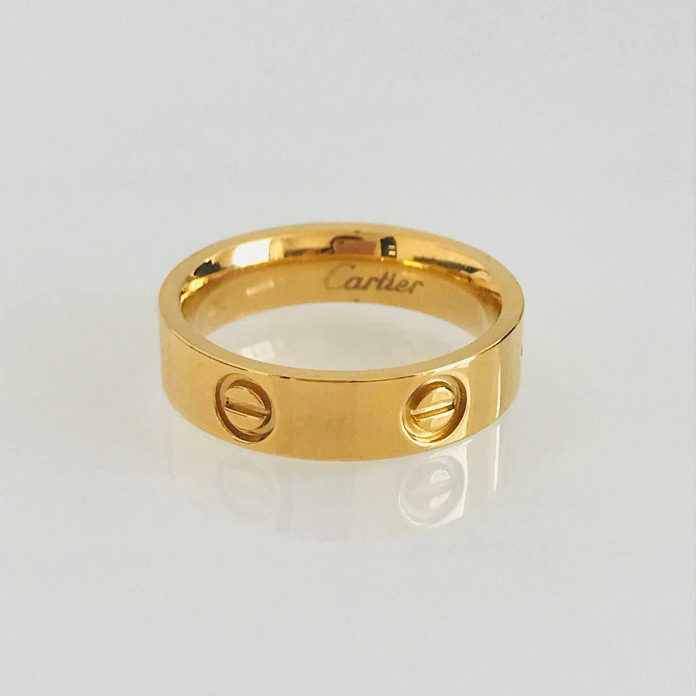 Cartier кільце LOVE в лимонному золоті / Cartier кільце лимонне золото Одеса - фото 3