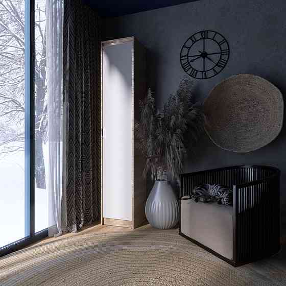 Шкаф-пенал закрытый Эверест Сити-400 Дуб сонома/Белый (DTM-071094) Львов