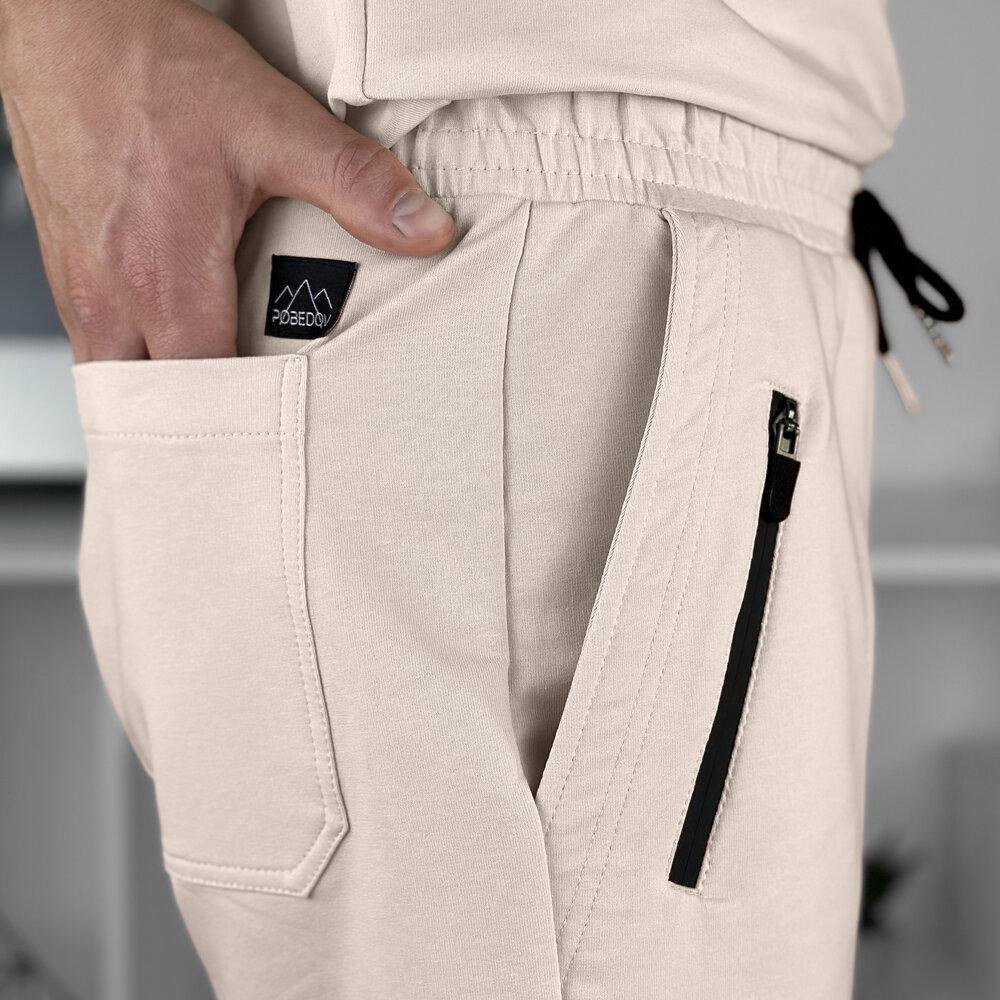 Кремові шорти для чоловіків весна/літо Pobedov Griz Київ - фото 3