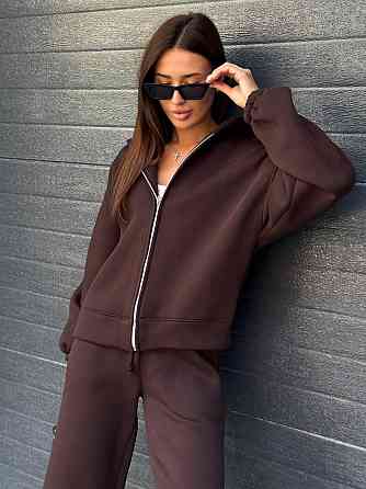 Жіночий теплий костюм на флісі Шоколад 48/52 Харків