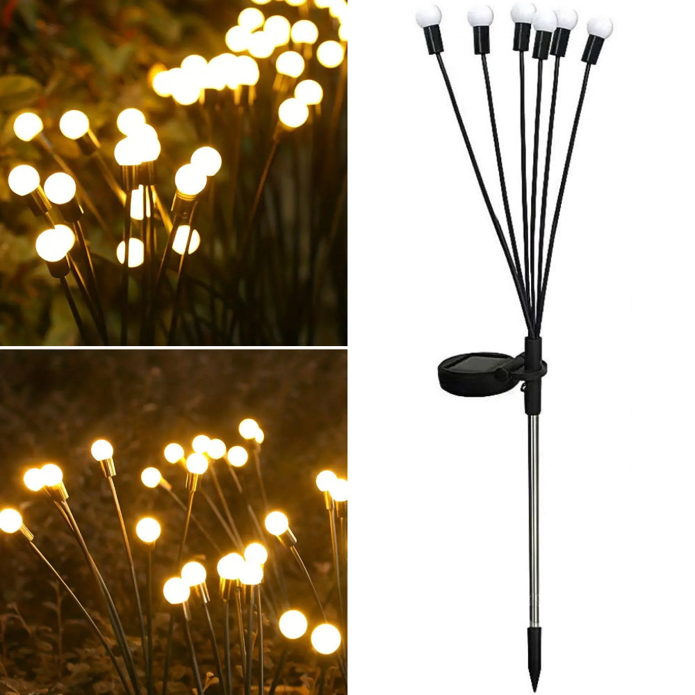 Садовый светильник с солнечной батареей 70см,6 ламп (1шт) Теплый свет SBR Киев - изображение 1