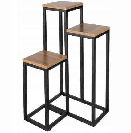 Подставка для цветов металлическая 3 уровня 67 см в стиле лофт Ruhhy (25626) Нововолынск