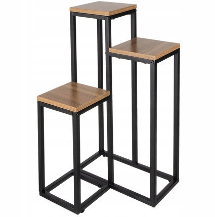 Подставка для цветов металлическая 3 уровня 67 см в стиле лофт Ruhhy (25626) Нововолынск - изображение 2