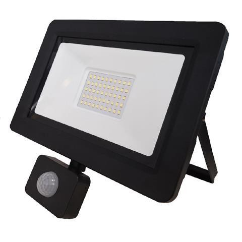 Прожектор світлодіодний з датчиком руху "ASLAN/S-50" 50W 6400K Київ - фото 1