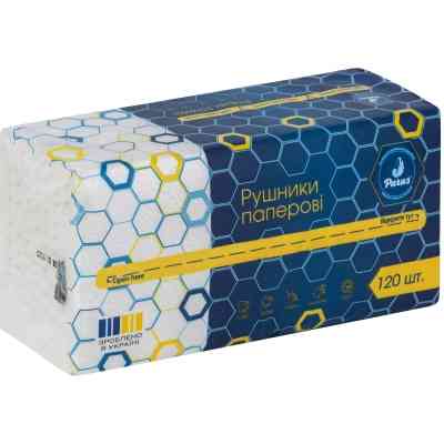 Паперові рушники Parus 2 шари 120 шт. (4820205440205) Вінниця