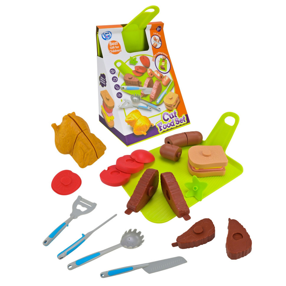 Дитячий набір продуктів "Фаст-фуд" LT8801-8D, овочі, прибори Вінниця - фото 1