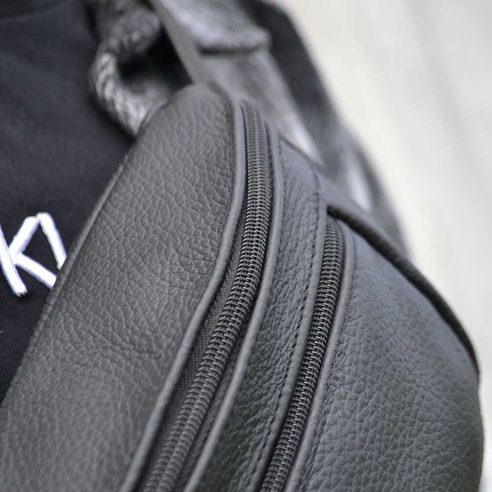 Стильная сумка бананка мужская кожаная коричневая Поясная нагрудная сумка натуральная кожа Киев - изображение 7